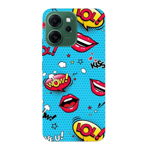 Oppo 14 F Sticker Lol desing Transparent Silicone TPU Θήκη